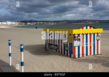 Weymouth Küstenstadt leeren Strand Dorset England uk gb Stockfoto