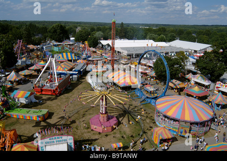 Luftaufnahme des Dutchess County Fair in Rhinebeck, New York Stockfoto