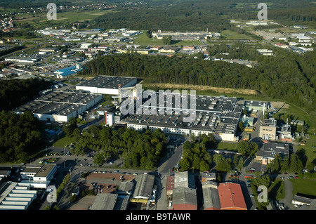 Luftaufnahme von dem französischen Continental-Reifen-Werk in Sarreguemines - Frankreich Stockfoto