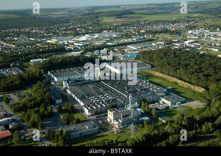 Luftaufnahme von dem französischen Continental-Reifen-Werk in Sarreguemines - Frankreich Stockfoto