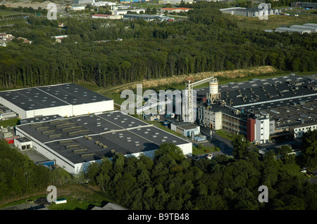 Luftaufnahme von dem französischen Continental-Reifen-Werk in Sarreguemines - Frankreich Stockfoto