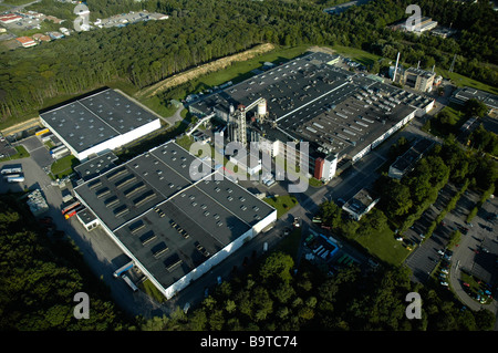 Luftaufnahme von dem französischen Continental-Reifen-Werk in Sarreguemines - Frankreich Stockfoto