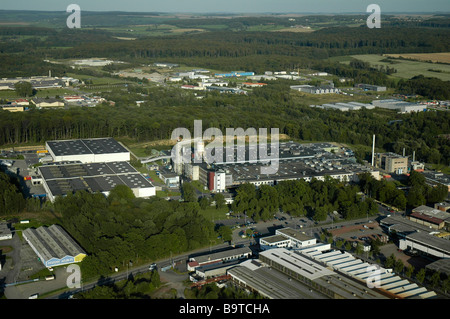 Luftaufnahme von dem französischen Continental-Reifen-Werk in Sarreguemines - Frankreich Stockfoto