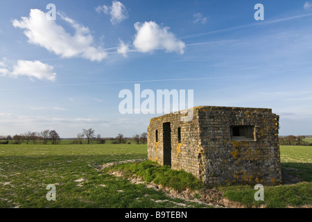 Weltkrieg zwei Lookout Pillbox für Verteidigung im Falle einer Invasion East Kent Stockfoto