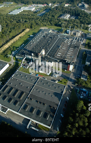 Luftaufnahme von dem französischen Continental-Reifen-Werk in Sarreguemines - Frankreich Stockfoto