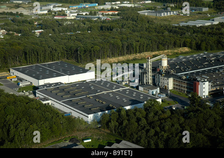 Luftaufnahme von dem französischen Continental-Reifen-Werk in Sarreguemines - Frankreich Stockfoto