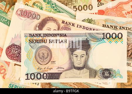 Geld Währung Detail des indonesischen Banknoten Stockfoto