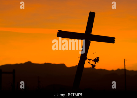 Friedhof im Südwesten Texas Stockfoto