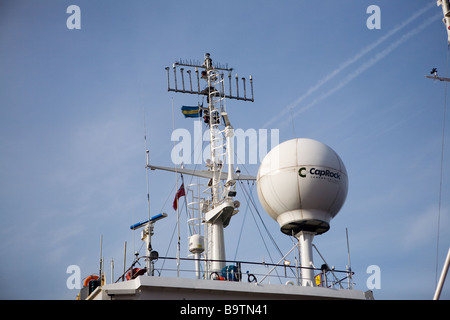 Marine Communication Antennen Stockfoto