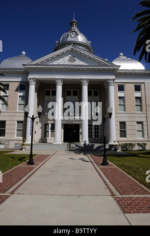 Winter Haven Florida Old Courthouse und jetzt historische und Genealogische Bibliothek in Polk County Stockfoto