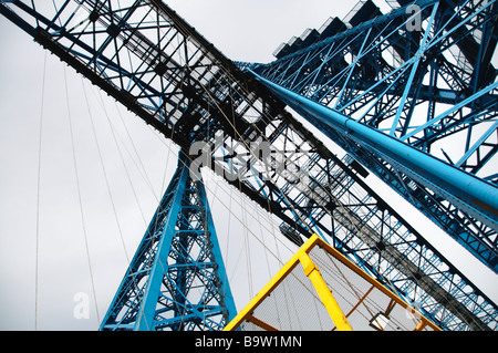 Detail-Aufnahme der vertikalen Schwebefähre in Middlesborough Stockfoto