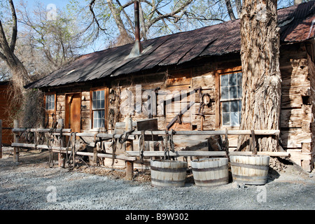 Alten Pionier Stil Blockhütte in Utah, USA Stockfoto