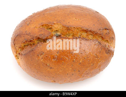 Vollkorn Brötchen isolierten auf weißen Hintergrund Stockfoto