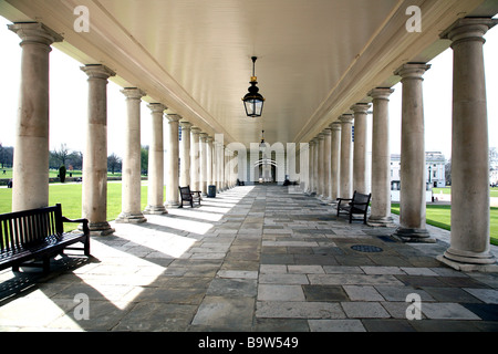 Kolonnaden im Queen' s Haus, Greenwich, London Stockfoto