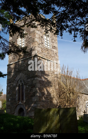 Manaccan Kirche, Cornwall, UK. Stockfoto