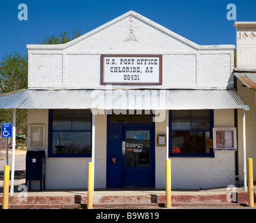 Alte US Post Office building in den wilden Westen Bergbau Stadt von Chlorid, Arizona, USA Stockfoto