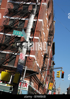 GRAND MULBERRY STRAßEN WENIG ITALIEN MANHATTAN NEW YORK CITY USA Stockfoto