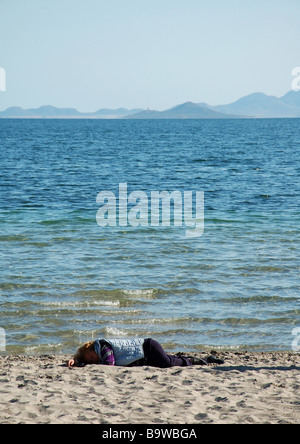 Strand Snooze Mar Menor 2 Stockfoto