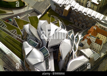 Foto Luftaufnahme des schottischen Parlamentsgebäudes Stockfoto