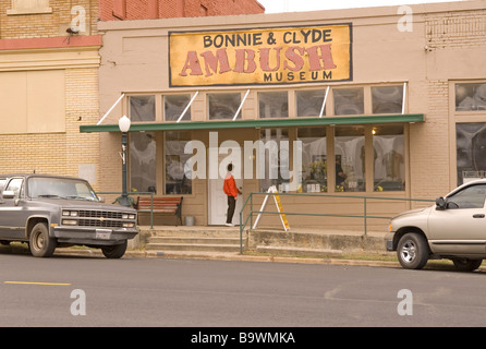 Bonnie und Clyde Ambush Museum Gibsland Louisiana USA Stockfoto