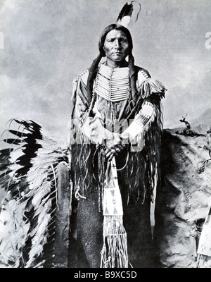 LITTLE BIG MAN Sprecher der Oglala Sioux in den Indianerkriegen der 1870er Jahre Stockfoto