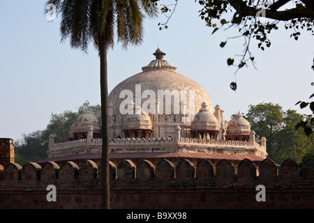 Grab von Isa Khan am Grab Humayuns in Delhi Indien Stockfoto