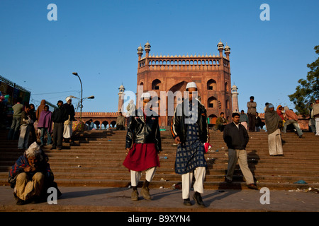 Freitags-Moschee oder die Jama Masjid in Delhi Indien Stockfoto