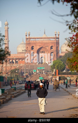 Die Freitagsmoschee oder Jama Masjid in Delhi Indien Stockfoto