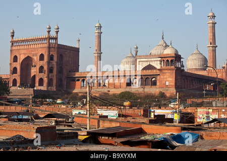 Die Freitagsmoschee oder Jama Masjid in Delhi Indien Stockfoto