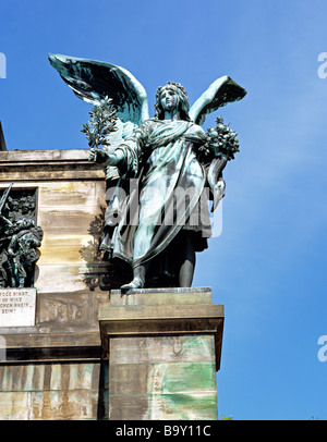 Niederwald Denkmal Denkmal, das "Frieden-Statue" in der Nähe von Rüdesheim, Deutschland. Stockfoto