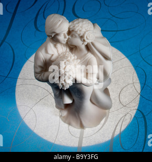 Hochzeitstorte Topper Stockfoto