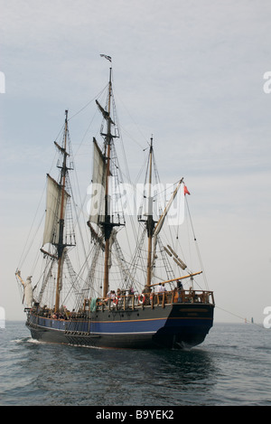 Der Earl of Pembroke drei Masten Platz rig Großsegler, Plymouth, Devon, UK Stockfoto