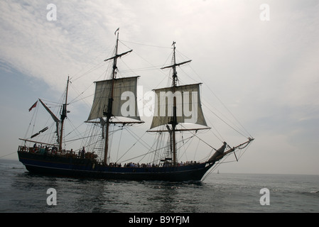 Der Earl of Pembroke drei Masten Platz rig Großsegler, Plymouth, Devon, UK Stockfoto
