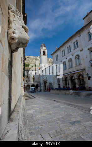 Lion Kanalisation Brunnen in der Altstadt Dubrovnik, Kroatien Stockfoto