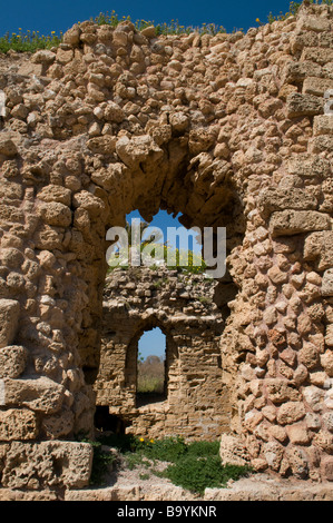 Ruinen in Caesarea Nationalpark in Israel Stockfoto