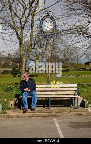 Dorf-Sitz Stockfoto