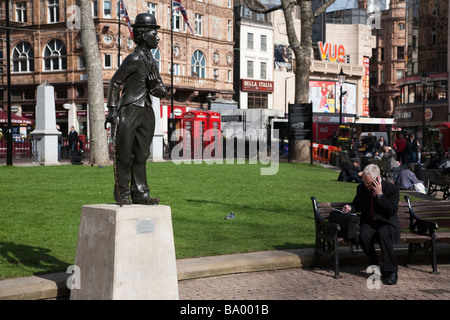 Charlie Chaplin Statue Leicester Square, London Stockfoto