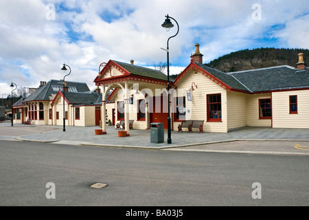 Die alte Royal Station in Ballater Deeside Schottland (ehemals königlichen Bahnhof am Ende der Deeside Linie) Stockfoto