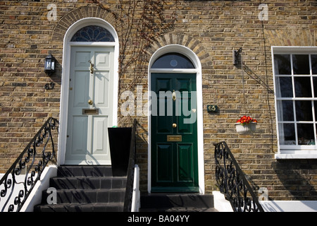 Haustüren, Hampstead, London, UK Stockfoto