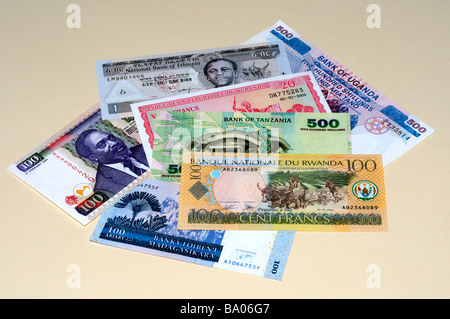 Ostafrikanische Banknoten Stockfoto