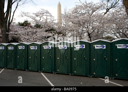 31. März 2009 Washington D C die Kirschblüten entlang der Tidal Basin direkt an der National Mall Stockfoto