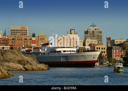 Der Coho ferry in Victoria, British Columbia, Innenhafen, Kanada. Stockfoto