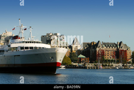 Der Coho Passagierfähre in Victoria, British Columbia, Innenhafen, Kanada. Stockfoto