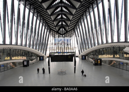 TGV-Züge-Bahnhof, Flughafen Saint Exupery, Lyon, Satolas, Frankreich Stockfoto