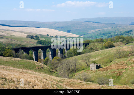 Dent Head Viadukt auf der Settle Carlisle Railway, Dentdale, Yorkshire Dales National Park, North Yorkshire, England Stockfoto