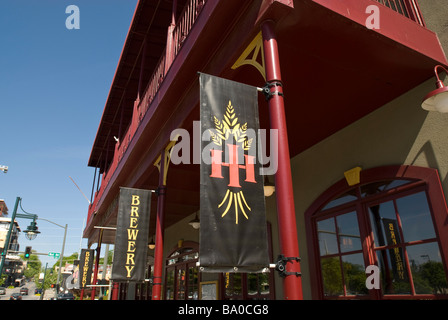 Schwein-Haus-Brauerei, Fayetteville, Arkansas, Vereinigte Staaten von Amerika Stockfoto