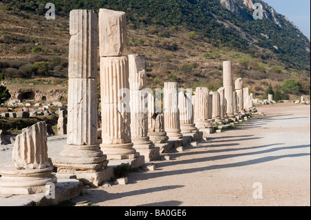 Curetes Street Ephesus-Türkei Stockfoto