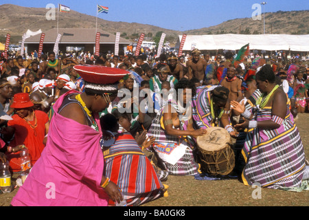 Reed Dance zeremonielle Teilnehmer Kwa Zulu natal South Africa Stockfoto