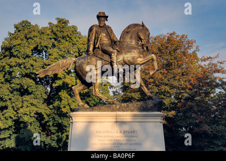 J E B Stuart Denkmal am Denkmal-Allee in Richmond Virginia USA Stockfoto