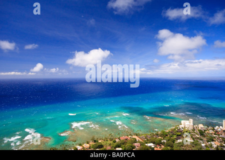 Blick vom Diamond Head Krater Stockfoto